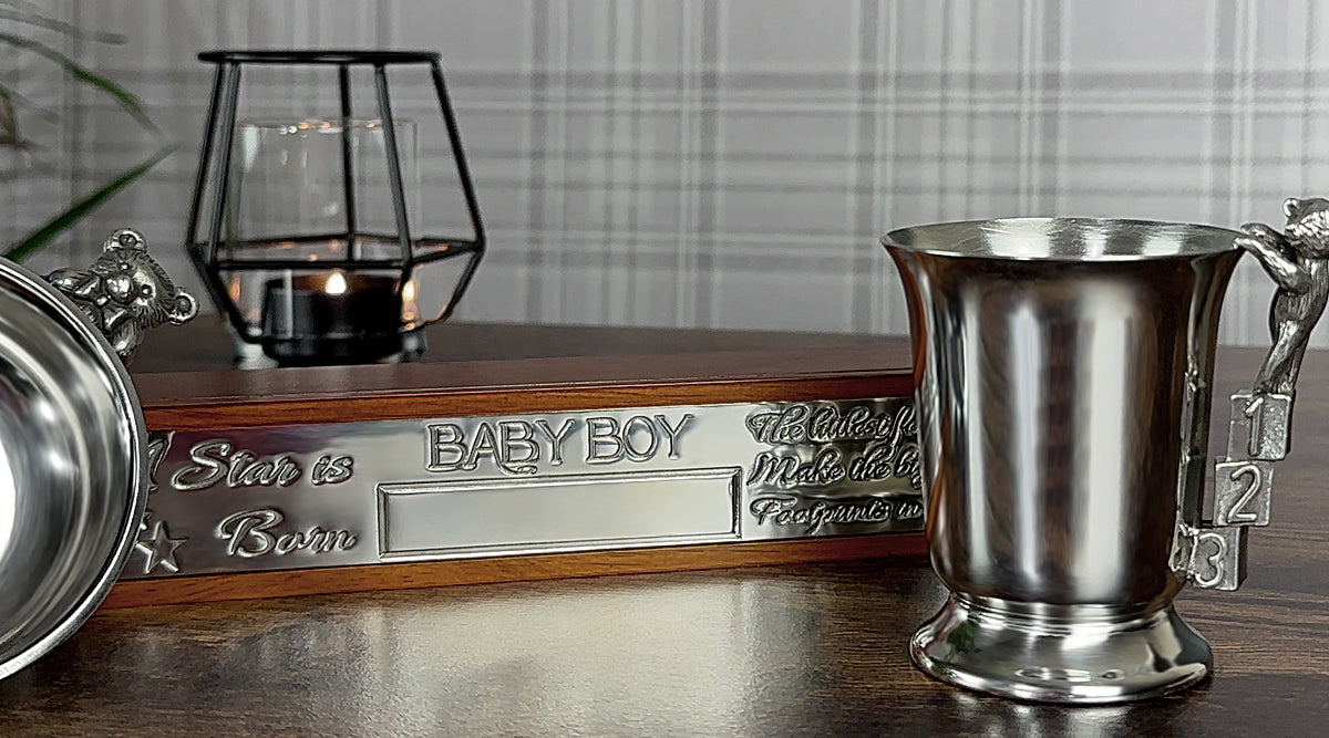 CHILDRENS CHRISTENING & BAPTISM PEWTER KEEPSAKE CUPS