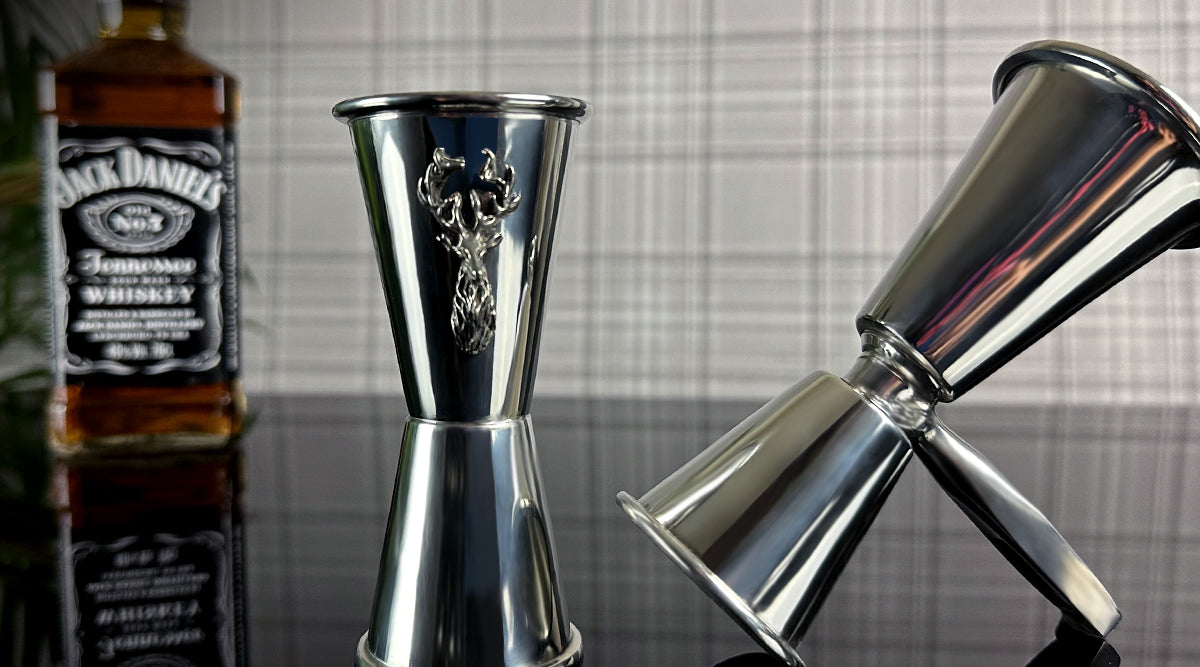 LUXURY PEWTER SPIRIT BAR MEASURES
