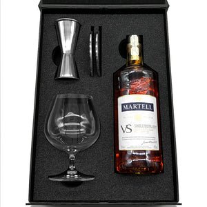 Luxury Brandy Gift Set Includes Bottle, Brandy Glass, Spirit Measure and 2 Coasters