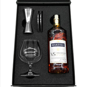 Luxury Brandy Gift Set Includes Bottle, Brandy Glass, Spirit Measure and 2 Coasters