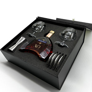 Luxury Brandy Gift Set Includes Bottle, 2 Personalised Brandy Glasses, 4 Pewter Coasters & Pewter Spirit Measure