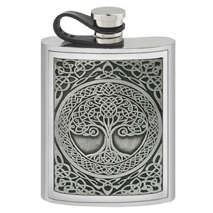 Flasque de poche 4oz en étain uni