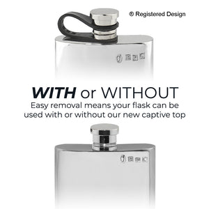 4oz Pewter Hip Flask with Flexi Cap