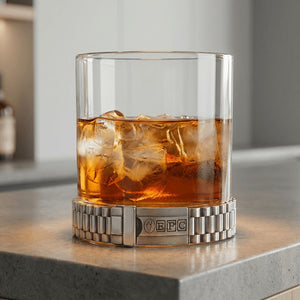 11oz Iconic Pewter Watch Bracelet Whisky Glass Tumbler