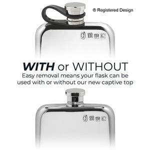 4oz Pewter Purse Hip Flask with Flexi Cap