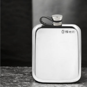 Flasque de poche 6oz en étain uni