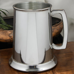1 Pint* Pewter Beer Mug Tankard With Classic Handle