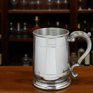 1 Pint Pewter Beer Mug Tankard con manico elegante