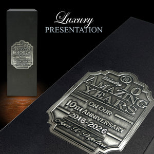 10th Wedding Anniversary Whisky Gift Set Bottle & Box 2016-2026