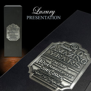 10th Wedding Anniversary Whisky Gift Set Bottle & Box 2015-2025
