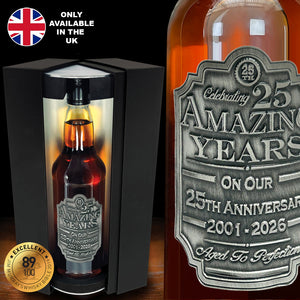 25-jähriges Jubiläum Whisky-Geschenkset Flasche & Box