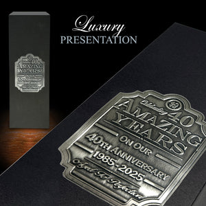 40. Jahrestag Whisky-Geschenkset Flasche & Box