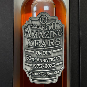 50. Jahrestag Whisky-Geschenkset Flasche & Box