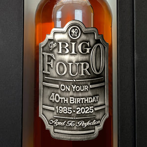 40. Geburtstag Whisky-Geschenkset Flasche & Box