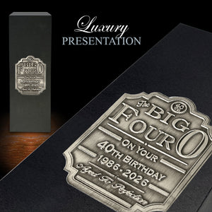 40. Geburtstag Whisky-Geschenkset Flasche & Box