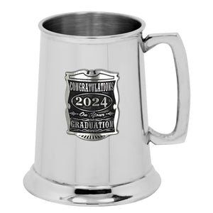 1 Pint* Pewter Beer Mug Tankard - Graduation 2024