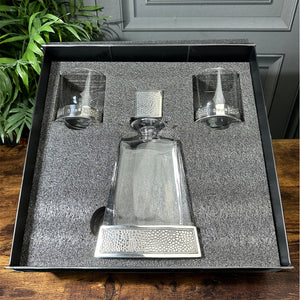 Manhattan 600ml Whisky, Wine & Spirits Decanter Gift Set Includes 2x 11oz Manhattan Tumblers