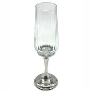 Legacy Pewter Ribbed Champagne Glass