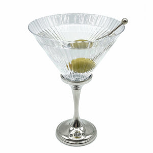 Legacy Pewter Ribbed Cocktail Glass
