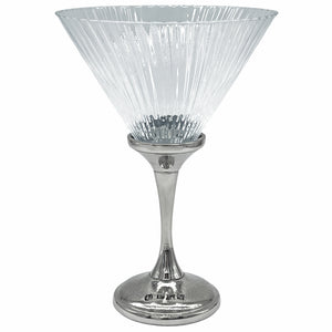 Legacy Pewter Ribbed Cocktail Glass
