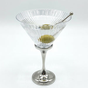 Legacy Pewter Ribbed Cocktail Glass