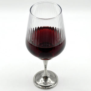 Legacy Pewter Ribbed Wine Glass