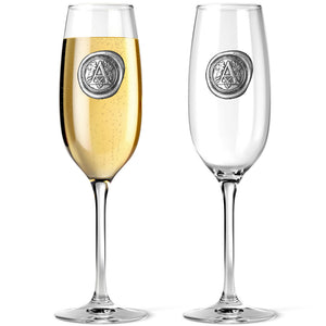 Luxury Prosecco Gift Set Includes Bottle, 2 Personalised Flutes, Pewter Bottle Sealer & Truffles