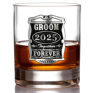 11oz Hochzeit Bräutigam Zinn Whisky Glas Becher