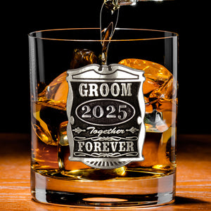 11oz Hochzeit Bräutigam Zinn Whisky Glas Becher