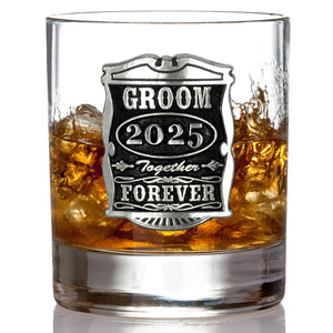 11oz Hochzeit Bräutigam Zinn Whisky Glas Becher