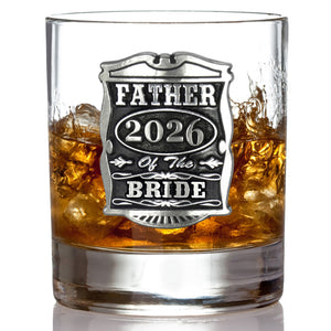 11oz matrimonio padre della sposa Pewter Whisky vetro Tumbler