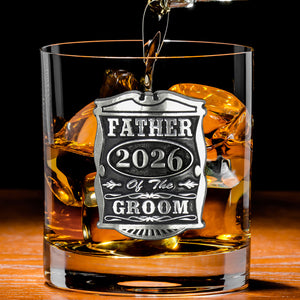 Gobelet en verre à whisky en étain 11oz pour le mariage du père du marié