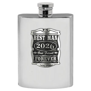 Flasque en étain de 6 oz pour le meilleur homme - Cadeaux de mariage parfaits