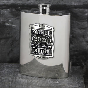 6oz Vater der Braut Zinn Flachmann - perfekte Hochzeit Party Geschenke