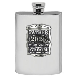 6oz Padre dello sposo Pewter Hip Flask - Regali perfetti per la festa di nozze