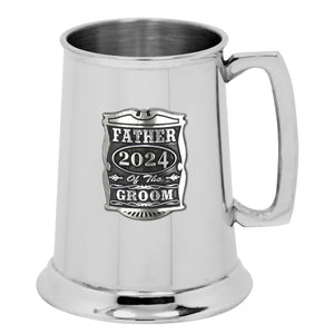 1 Pint* Wedding Father Of The Groom Pewter Beer Mug Tankard 2024