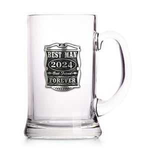 1 Pint Wedding Best Man Glass Beer Mug Tankard 2024