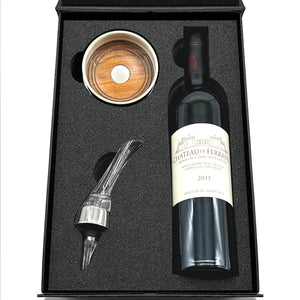 Luxury Wine Gift Set Includes Bottle, Aerator & Pewter Wine Bottle Coaster