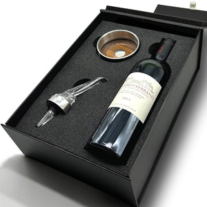 Luxury Wine Gift Set Includes Bottle, Aerator & Pewter Wine Bottle Coaster