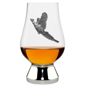 The Glencairn Whisky Glass With Pewter Base and Pheasant 200ml