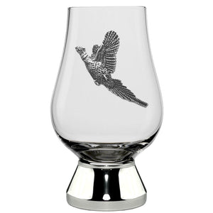 The Glencairn Whisky Glass With Pewter Base and Pheasant 200ml