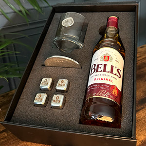 Luxury Whisky Gift Set Includes Bottle, Personalised 11oz Whisky Tumbler, Pewter Coaster & Set Of Whisky Stones