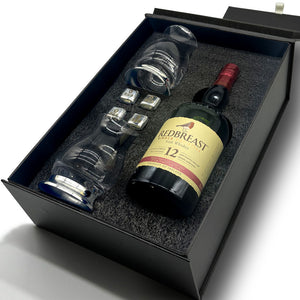 Luxury Whisky Gift Set Includes Bottle & 2 Glencairn Mixer Glasses & Whisky Stones Set