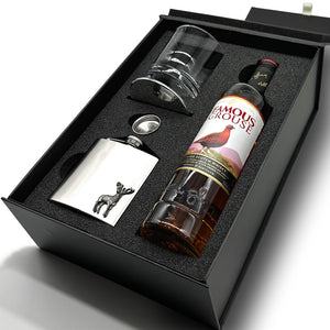 Luxury Whisky Gift Set Includes Bottle, 11oz Whisky Tumbler, Pewter Coaster & Stainless Steel Hip Flask & Funnel