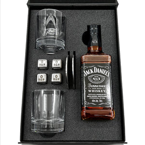 Luxury Whisky Gift Set Includes Bottle, 11oz Whisky Tumblers, 2 Pewter Coasters & Whisky Stones Set