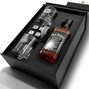 Luxury Whisky Gift Set Includes Bottle, 11oz Whisky Tumblers, 2 Pewter Coasters & Whisky Stones Set