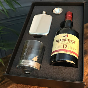 Luxury Whisky Gift Set Includes, 6oz Pewter Hip Flask with Funnel & 11oz Whisky Tumbler