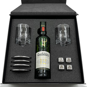 Luxury Whisky Gift Set Includes Bottle, 2 Whisky 11oz Tumblers, 4 Pewter Coasters & Set Of Whisky Stones