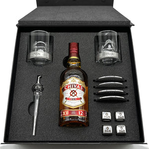 Whisky Triple Set 2- 2x Vouge Whisky Tumblers, Whisky Pipette, Whisky Stones, 4x Pewter Coasters