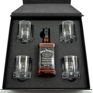 Luxury Whisky Gift Set Includes Bottle & 4 Whisky 11oz Tumblers